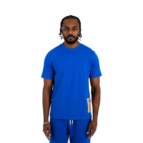 Blue T-shirt with House of Cenmar patch