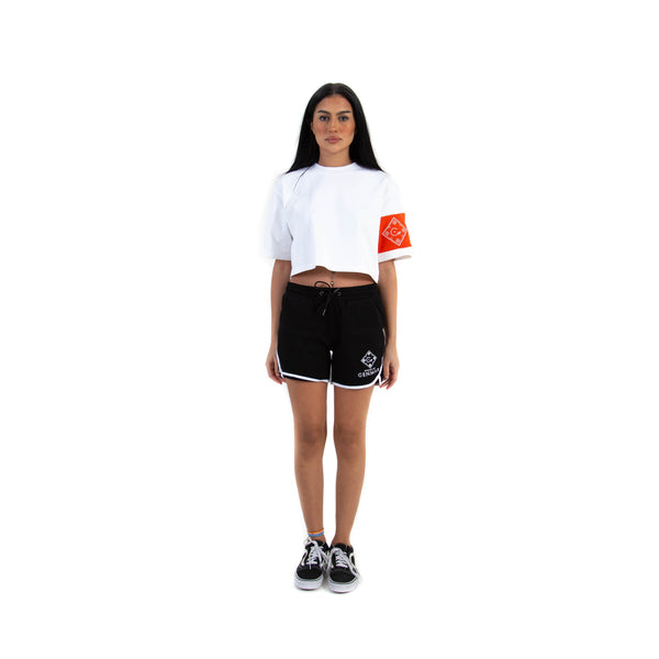 Black Women Short With White Outline