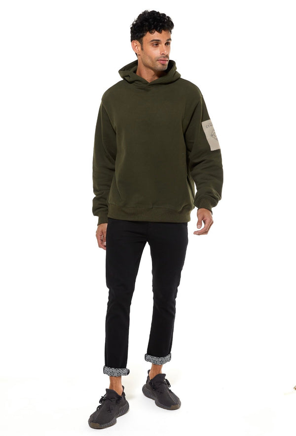 Green Hoodie With Cenmar Patch