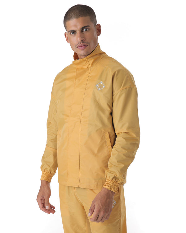 Mustard Tracksuit In A Lightweight Fabric Cuffed Sleeves