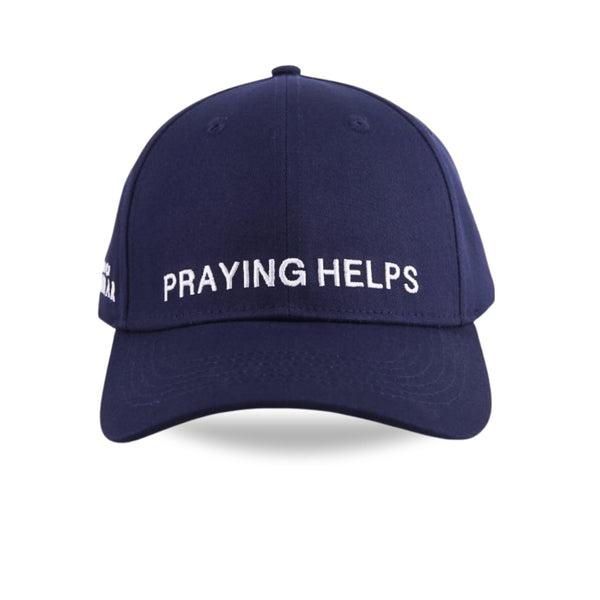  قبعة سنمار باللون الأزرق الداكن بعبارة الصلاة تساعد