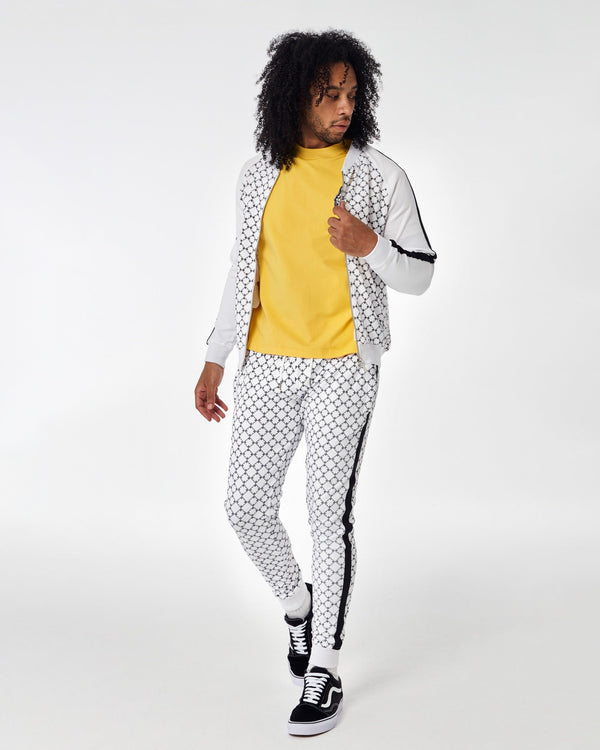 Tracksuit Top With House Of Cenmar Pattern In White