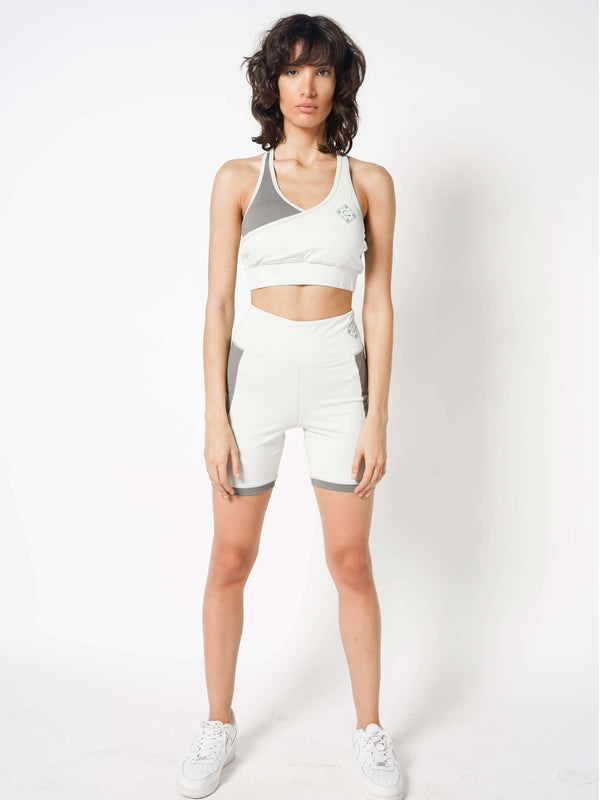 Off White With Gray Women'S Activewear Bra