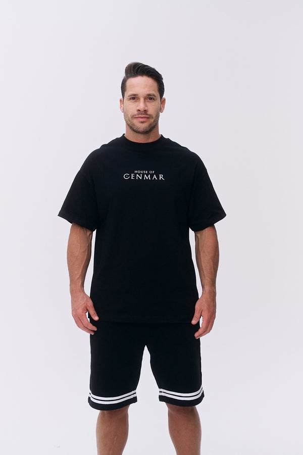 Black Cenmar Plain loose fit T-shirt