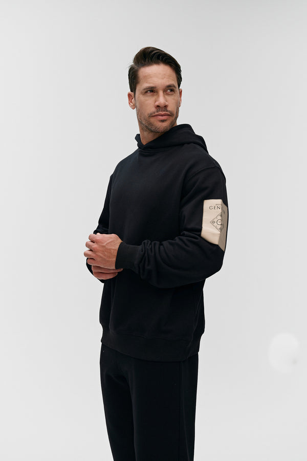 Black Hoodie With Cenmar Patch